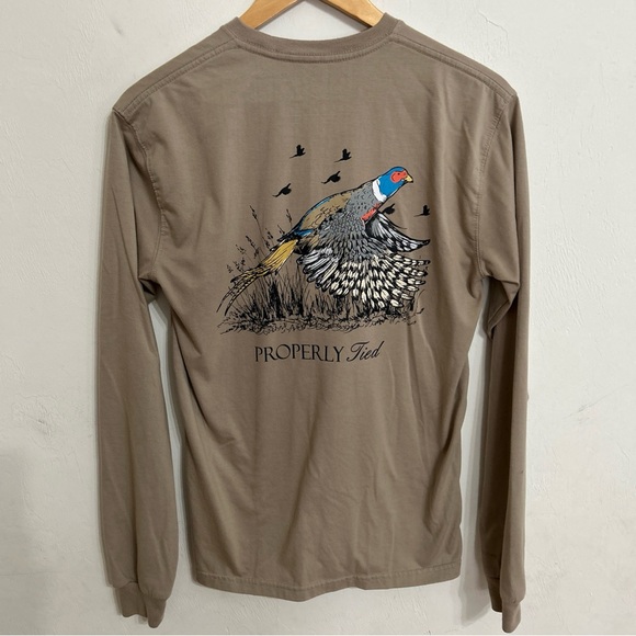 Properly Tied Other - Youth Boys Long Sleeve Graphic Shirt Properly Tied - Tan Small